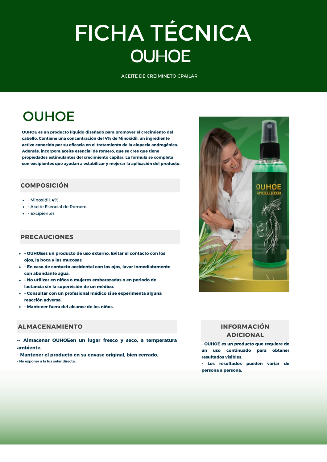 OUHOE - SPRAY CAPILAR